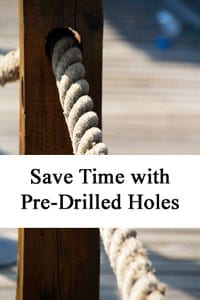 Save money with pre-drilled and pre-cut components