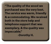 Testimonial for Hardwoods & Exotics