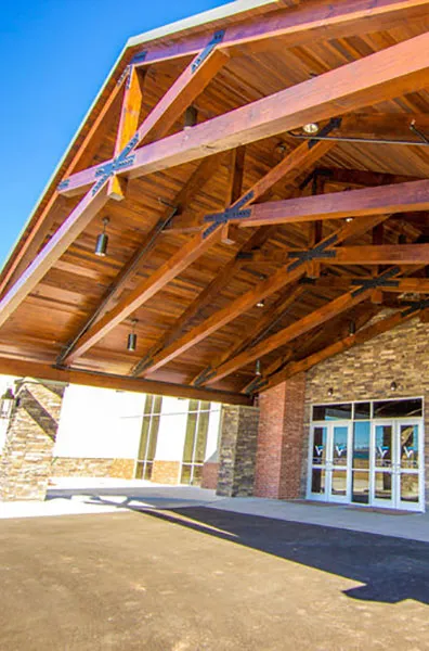 beautiful structural timber truss