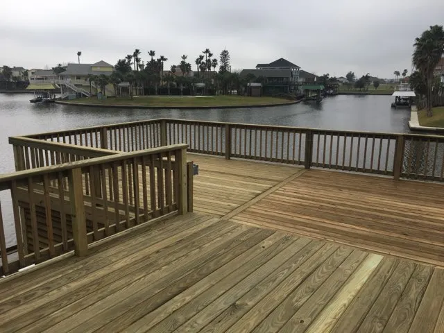 boat house with deck & dock