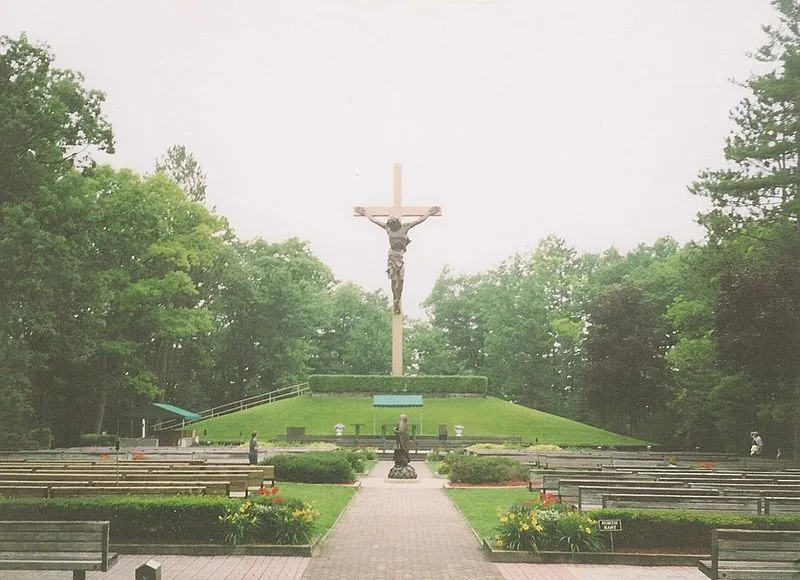 cross in the woods