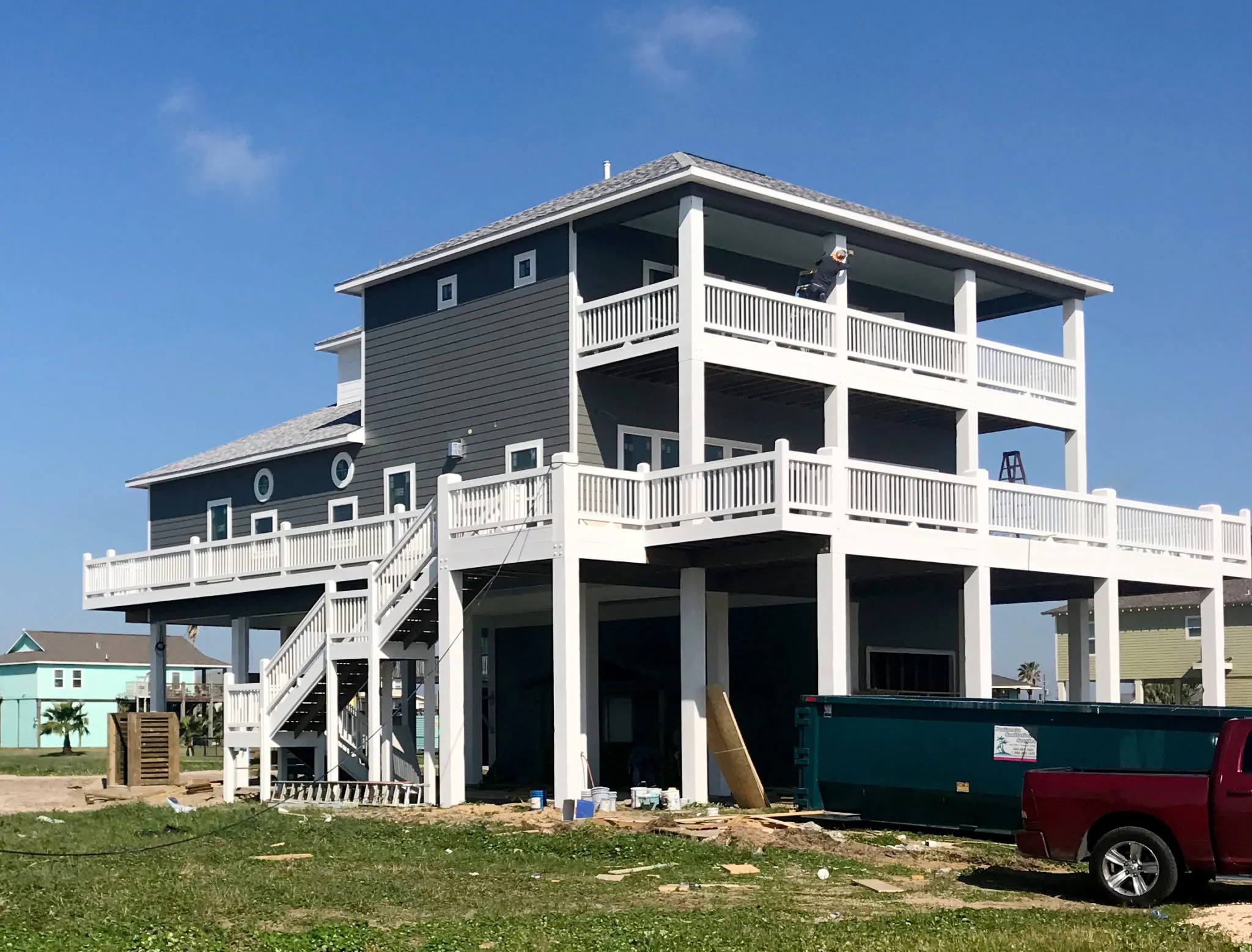 beach home building materials pilings