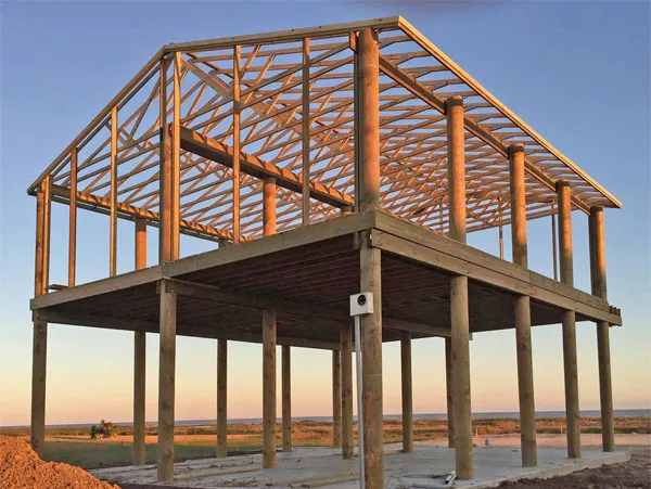 Beach home on Gun Barrel Pilings®