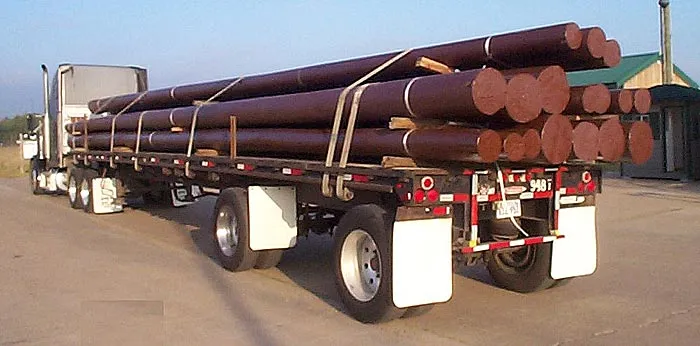 brown polymer coated pilings