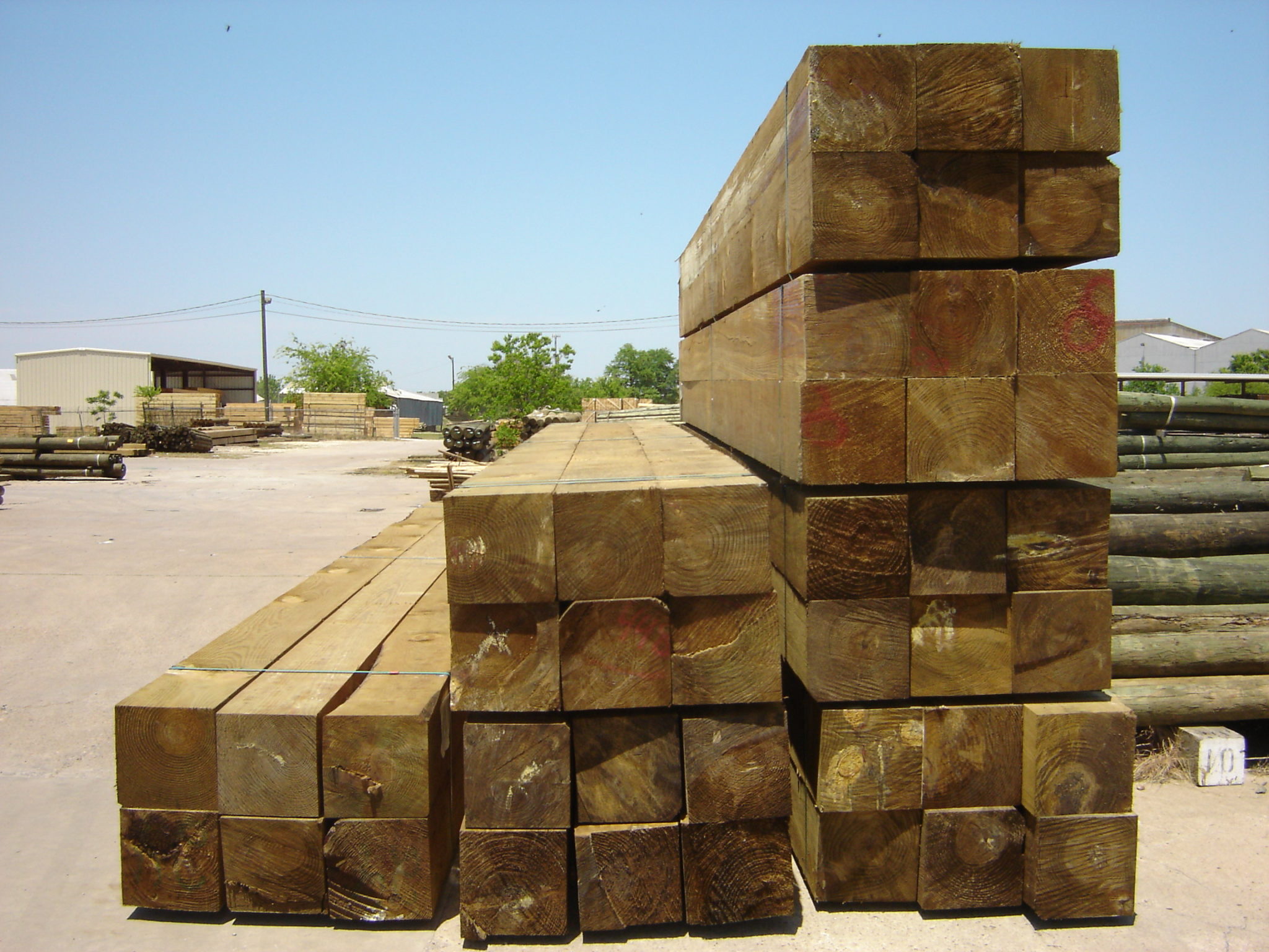 Treated Timbers Large Oversized Industrial Wood Products American Pole Timber