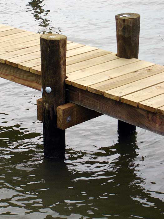 wood 4x4 post dock hardware - boat docks