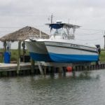 Boathouse and pier built with American Pole & Timber lumber.