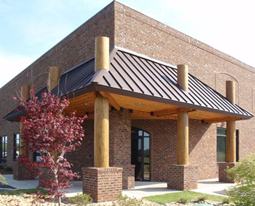 large poles used in commercial storefront