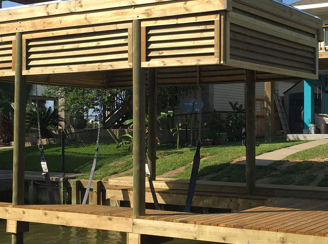 Boat House Gun Barrel Pilings