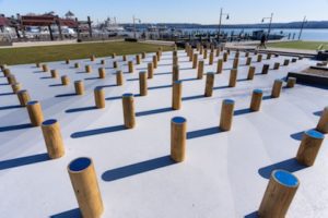 Gun Barrel Pilings Custom Park Project aerial view