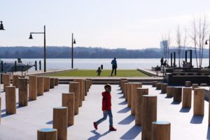 Gun Barrel Pilings aerial view Custom Park Project