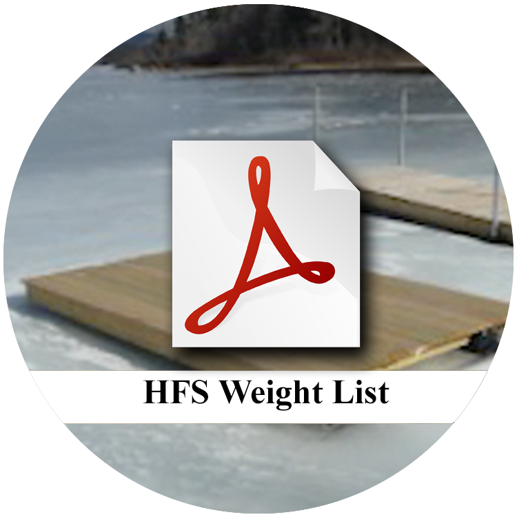 Highland Floating Dock System Weight List