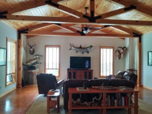 Liverpool Fish Camp House Interior Timber Trusses