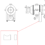 Pressure Vessel Custom Equipment Saddle Diagram Drawing