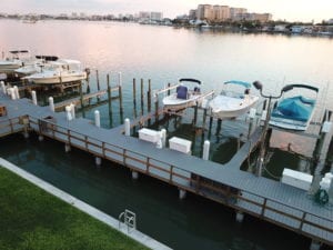 Snapjacket Piling repair installed on boat dock.