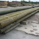 Large treated poles and timbers