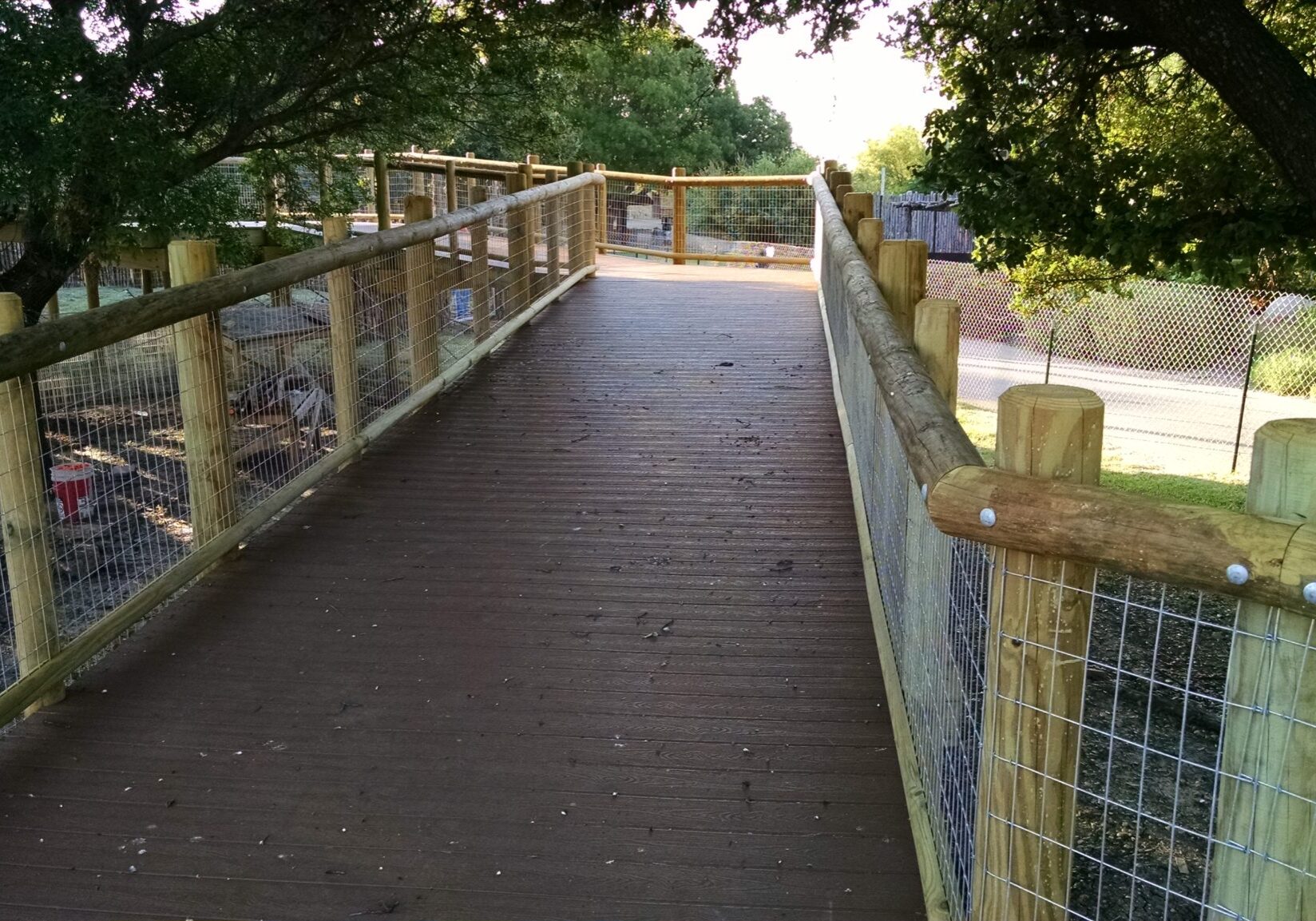 posts and poles used in a zoo