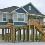 beach house Gun Barrel Pilings finished