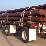 Brown polymer coated pilings