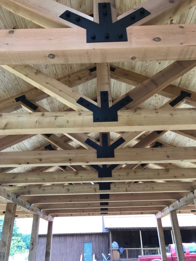 custom cedar timber truss