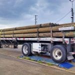 gun barrel pilins on trailer