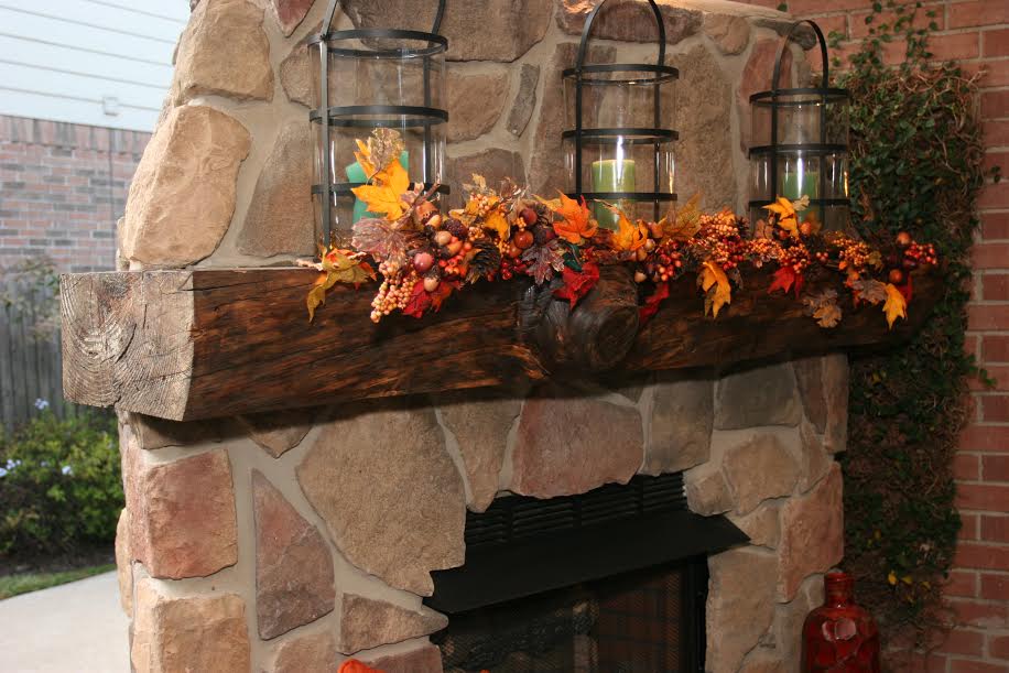outdoor fireplace mantel s1