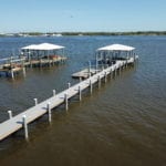 Overhead of EcoPile Boathouse Dock Walkway