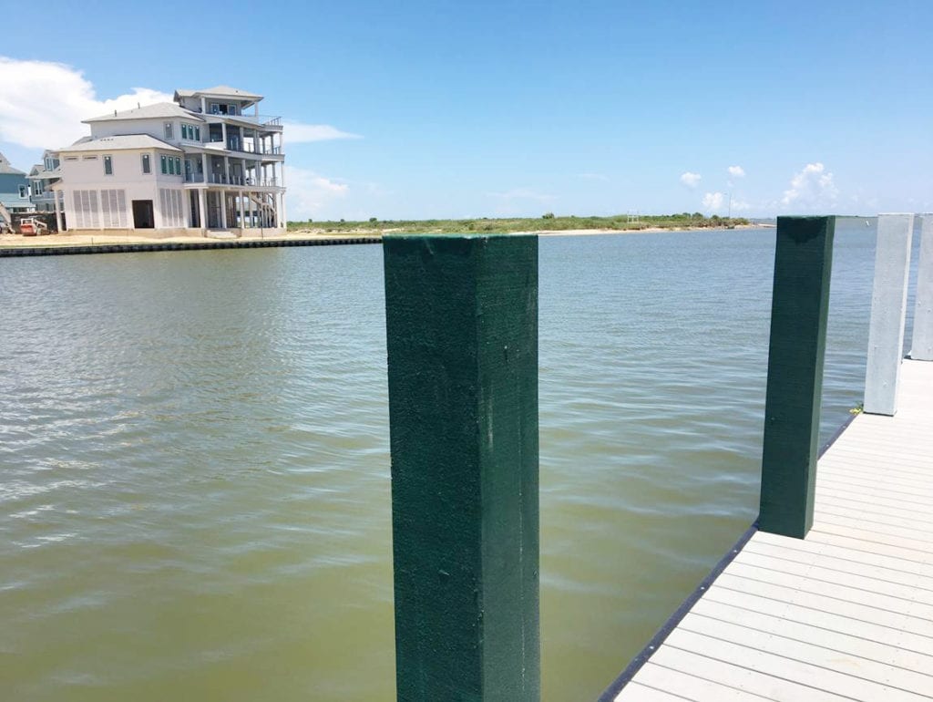 poly coated treated pilings