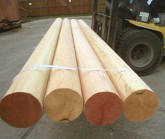 Solid Wood Columns American Pole, Round Wood Columns