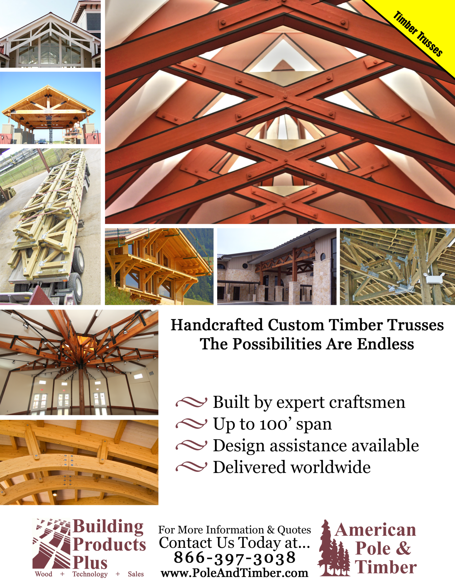 Handcrafted Custom Timber Trusses