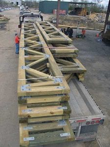 Timber Trusses on Truck